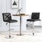 Costway Modern Bar Stools Set of 2 PU Leather Upholstered Swivel Counter Stools with Back Black/Brown/White